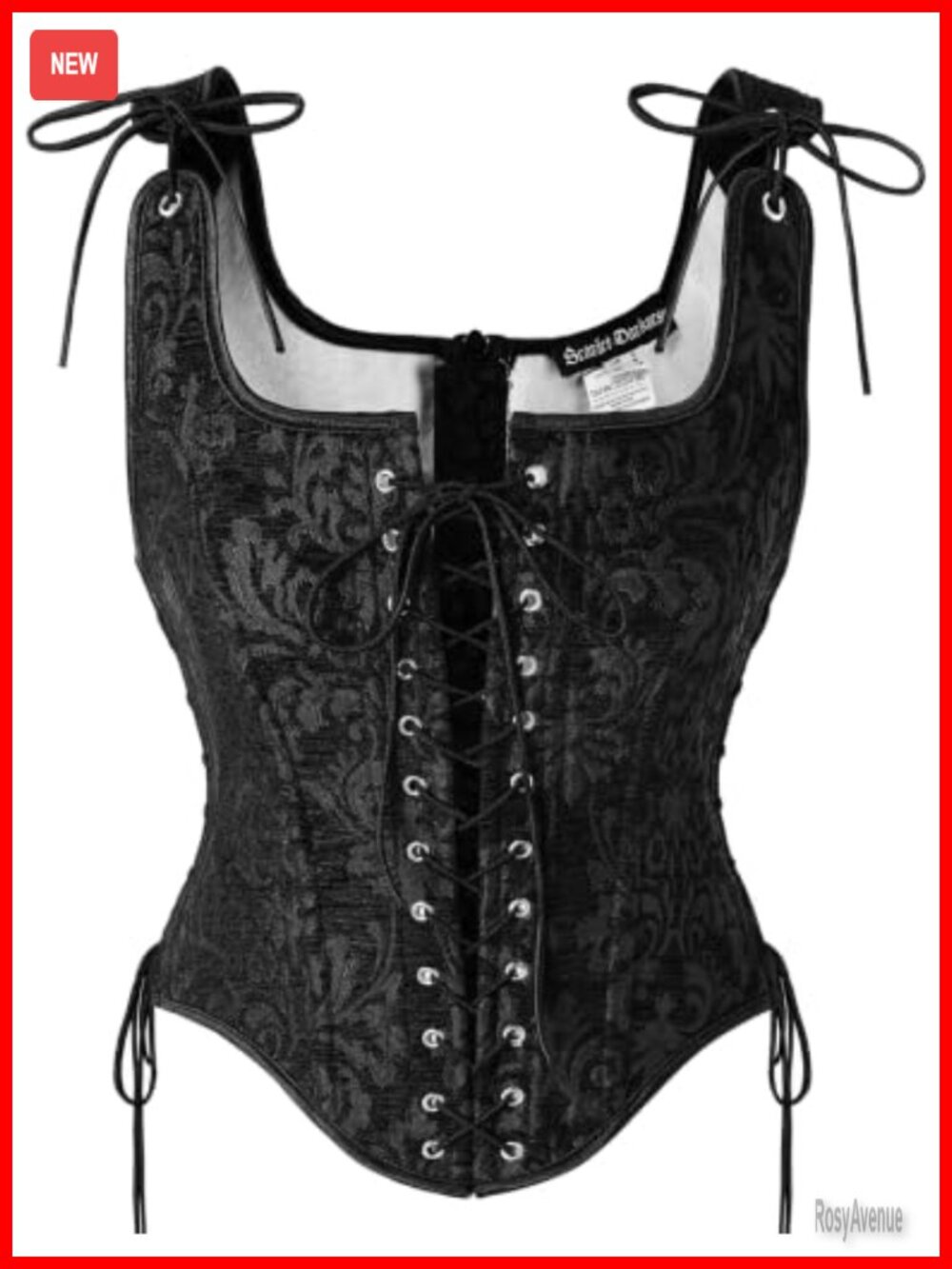 Corset Top Renaissance Pirate Costume Boned Bustier Steel Boning Lace Up